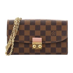 Louis Vuitton Croisette Kette Brieftasche Damier