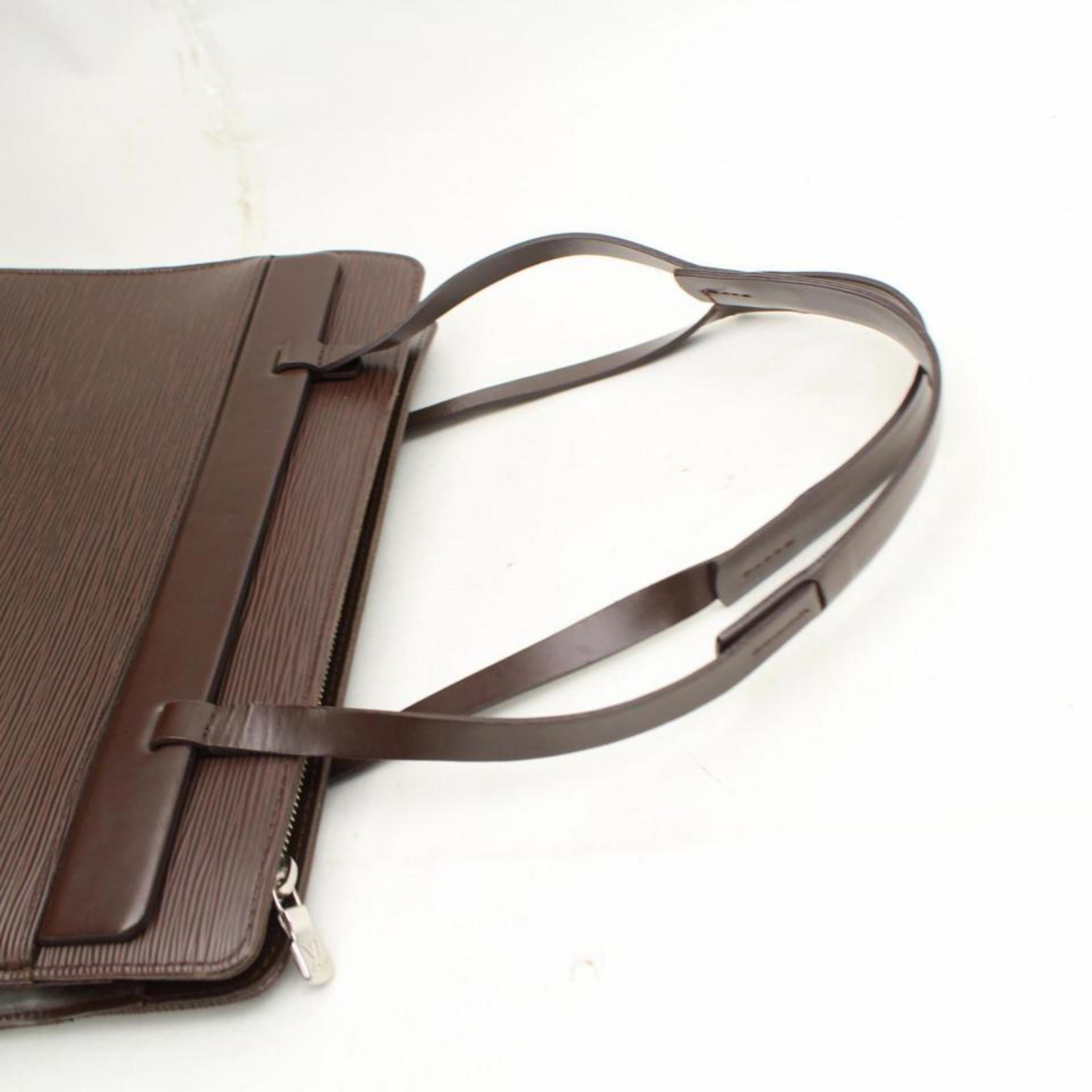 Louis Vuitton Croisette Gm 868646 Brown Leather Shoulder Bag For Sale 5
