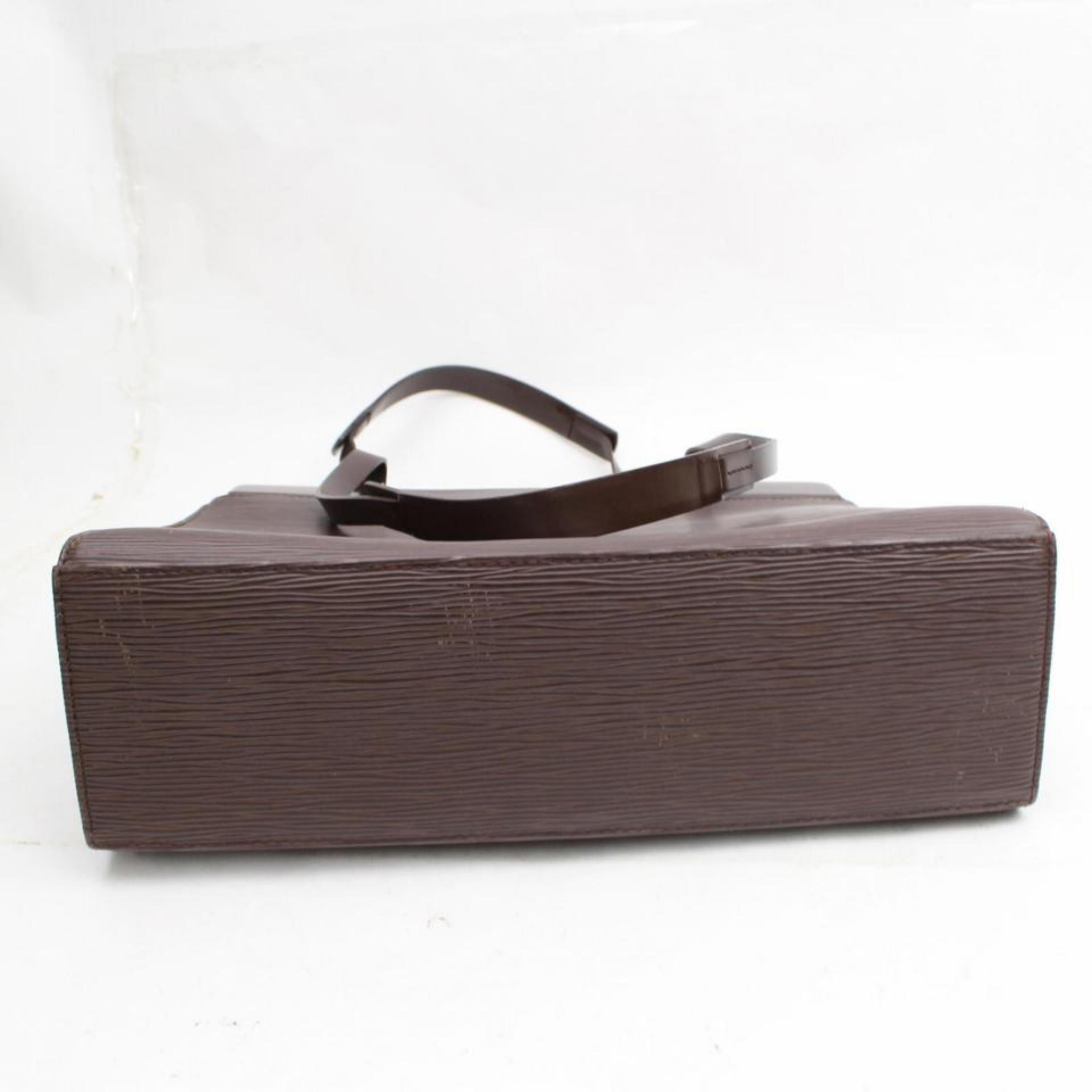 Louis Vuitton Croisette Gm 868646 Brown Leather Shoulder Bag For Sale 6