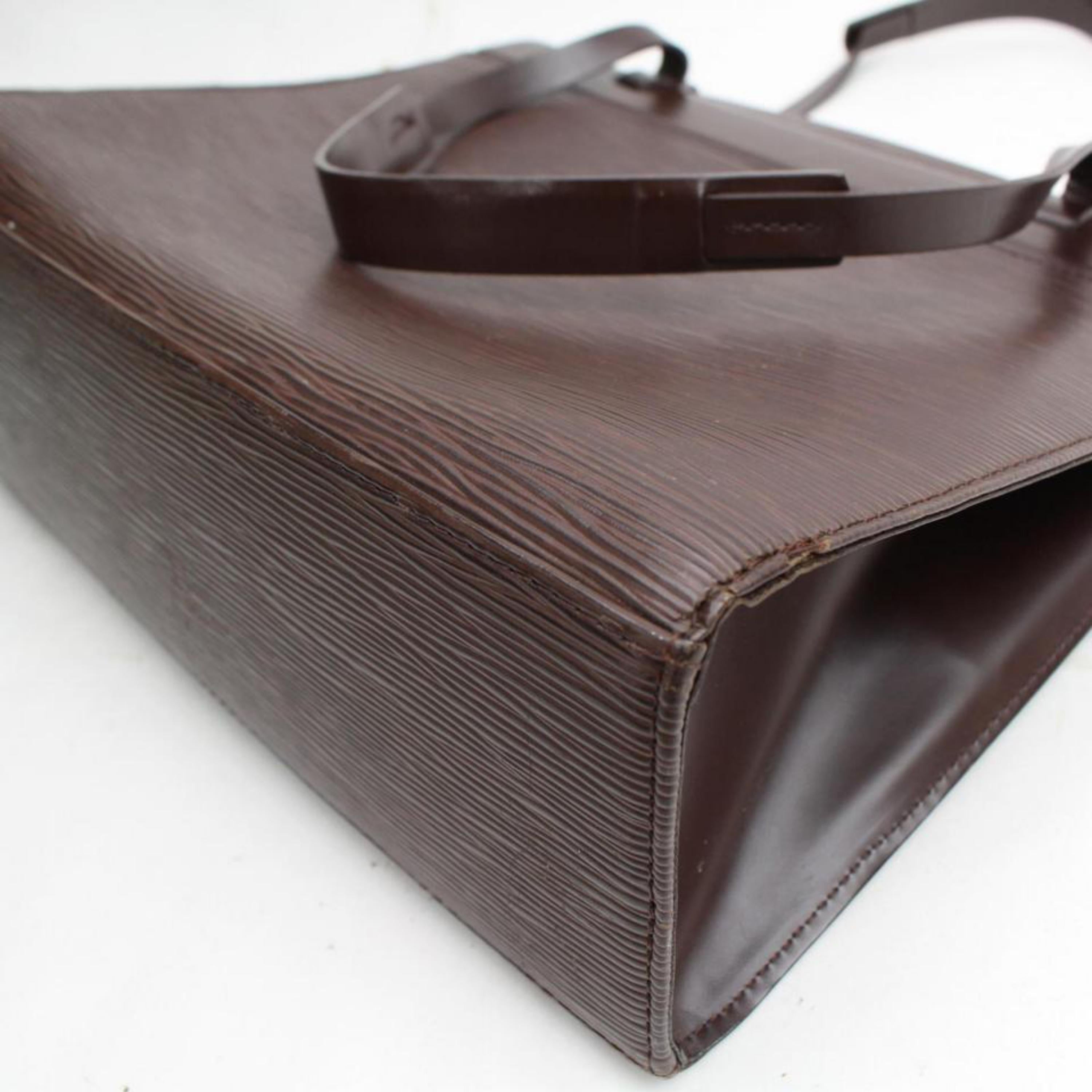 Louis Vuitton Croisette Gm 868646 Brown Leather Shoulder Bag For Sale 7