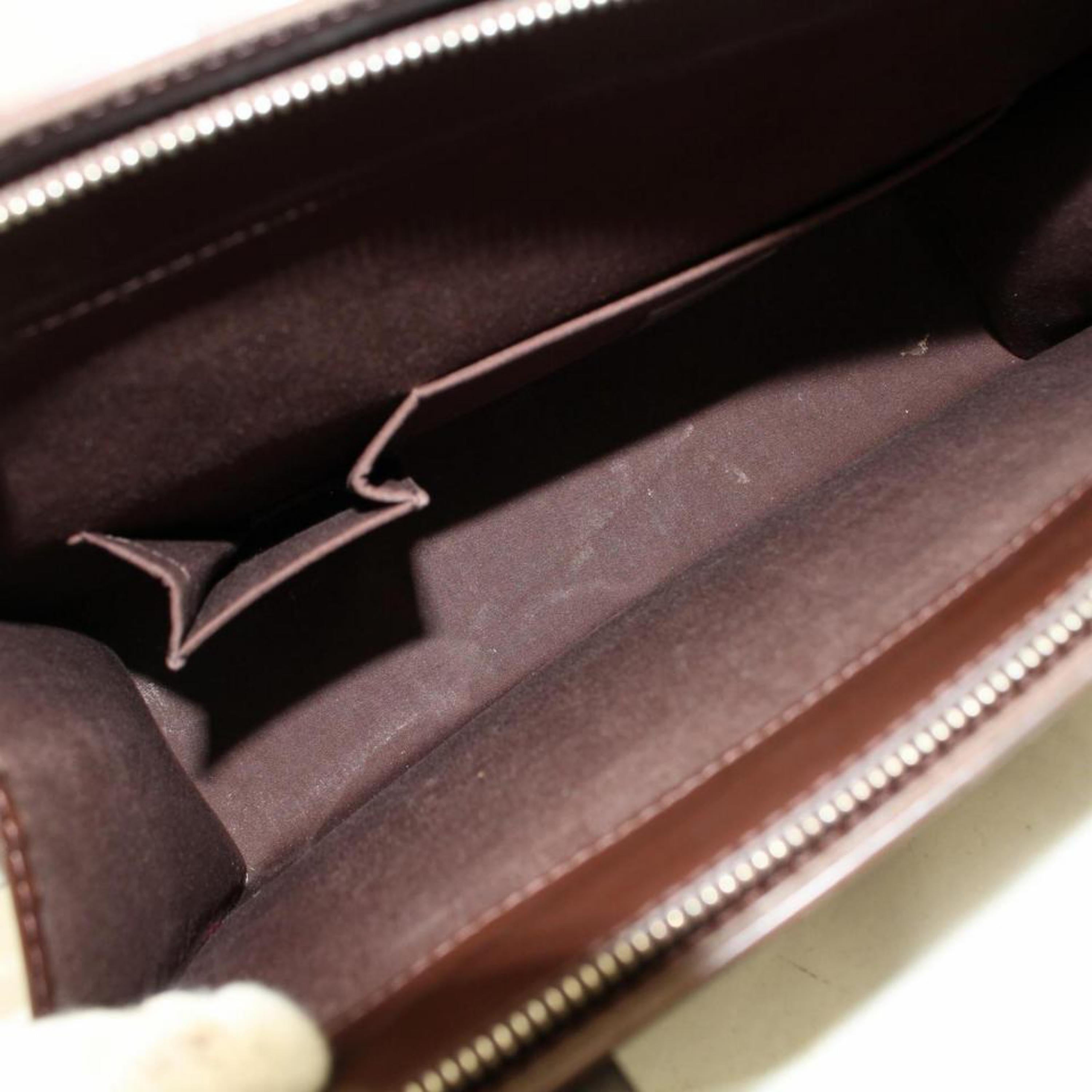 Black Louis Vuitton Croisette Gm 868646 Brown Leather Shoulder Bag For Sale