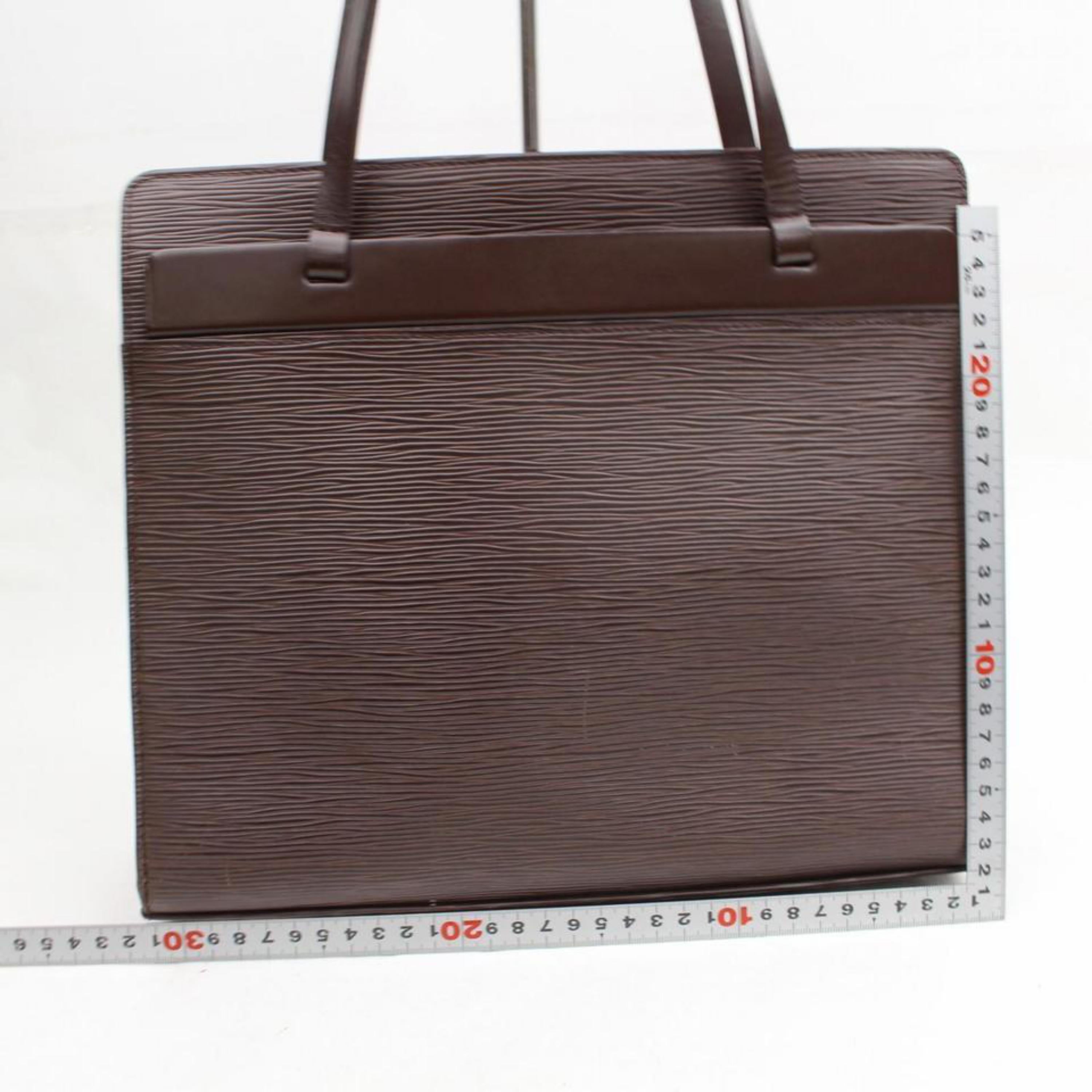 Louis Vuitton Croisette Gm 868646 Brown Leather Shoulder Bag For Sale 1