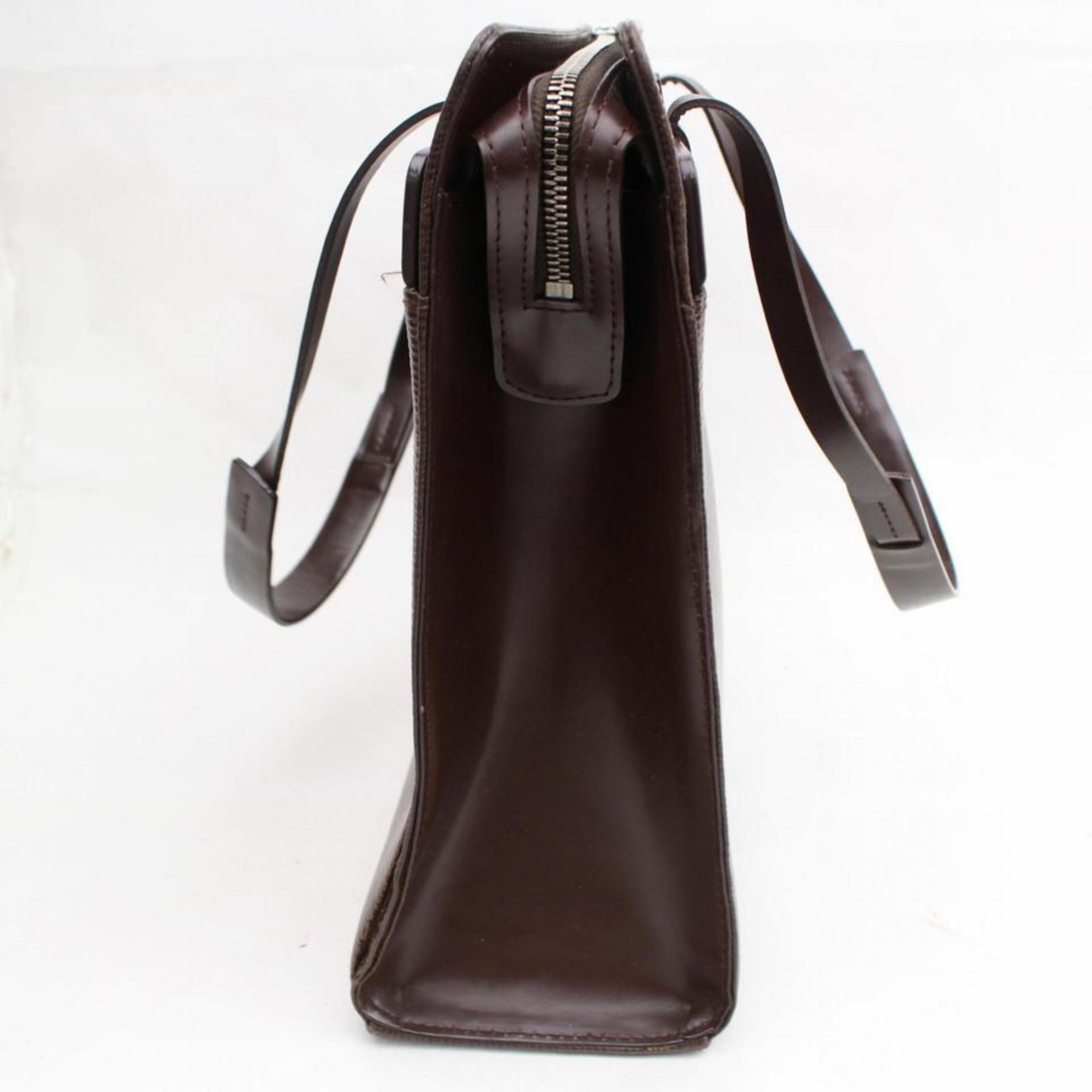 Louis Vuitton Croisette Gm 868646 Brown Leather Shoulder Bag For Sale 3