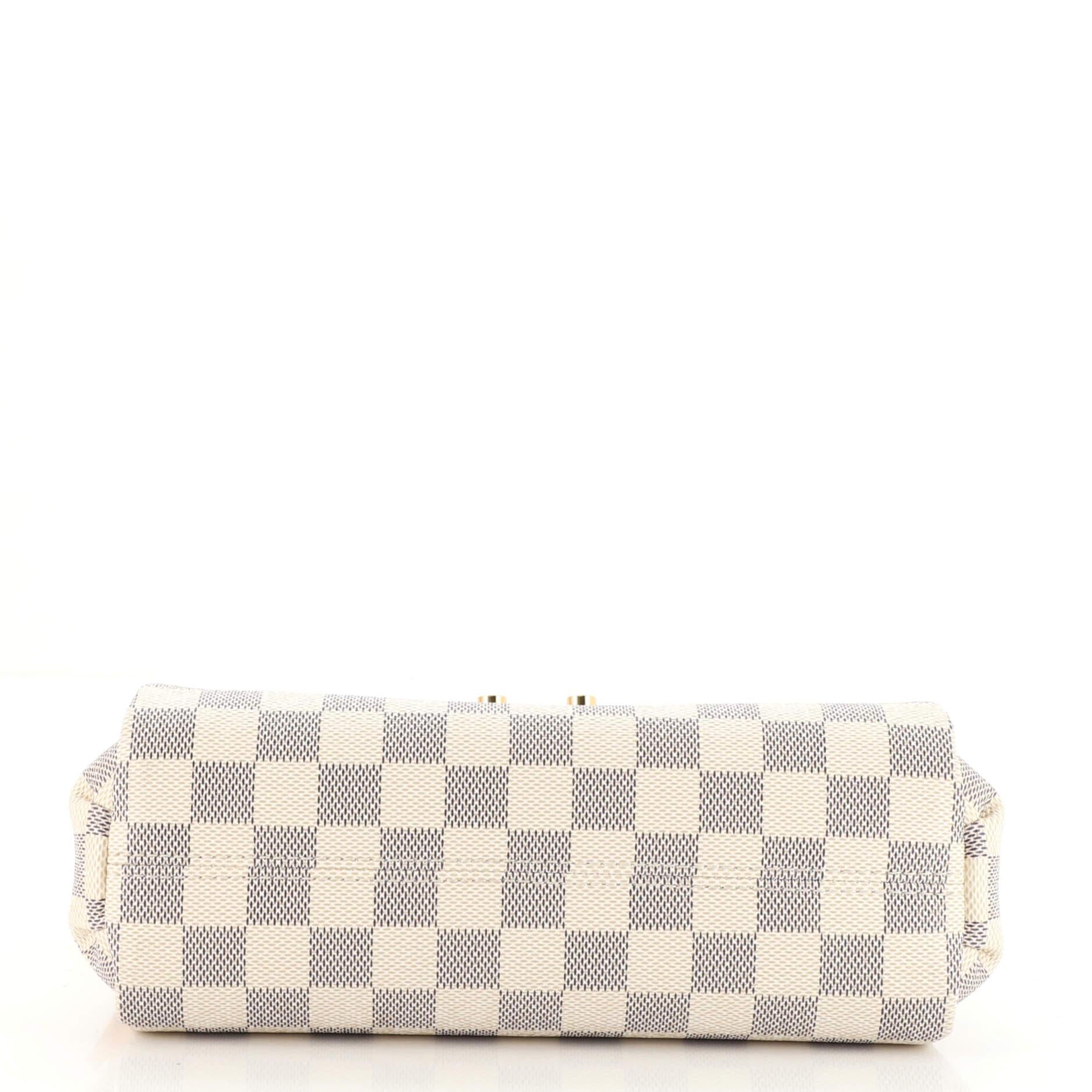 Beige Louis Vuitton Croisette Handbag Damier