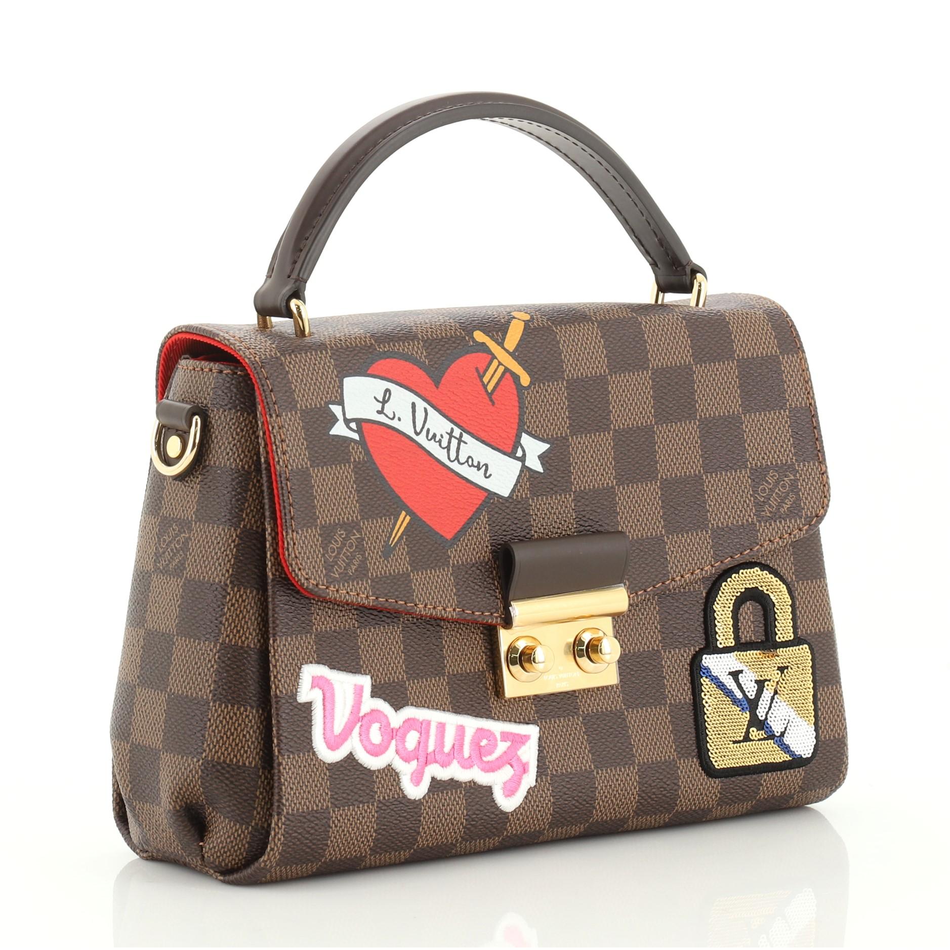 Louis Vuitton Croisette Handtasche Limited Edition Patches Damier (Schwarz)