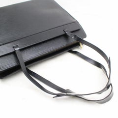 Louis Vuitton Croisette Noir Pm Zip Tote 868967 Black Leather Shoulder Bag