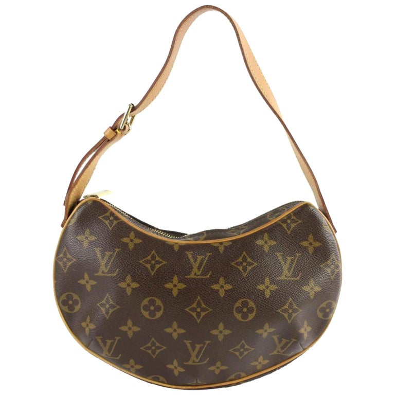 Louis Vuitton Croissant Hobo Zip 2le0108 Brown Coated Canvas Shoulder Bag  For Sale at 1stDibs