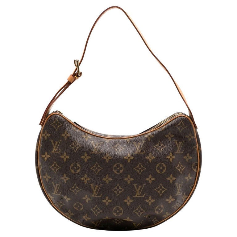 Louis Vuitton Sepia Monogram Mini Lin Rhapsodie Croissant Shoulder Bag  73lk39s For Sale at 1stDibs