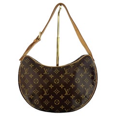 LOUIS VUITTON Croissant MM Brown Monogram Canvas and Leather Handbag 2003