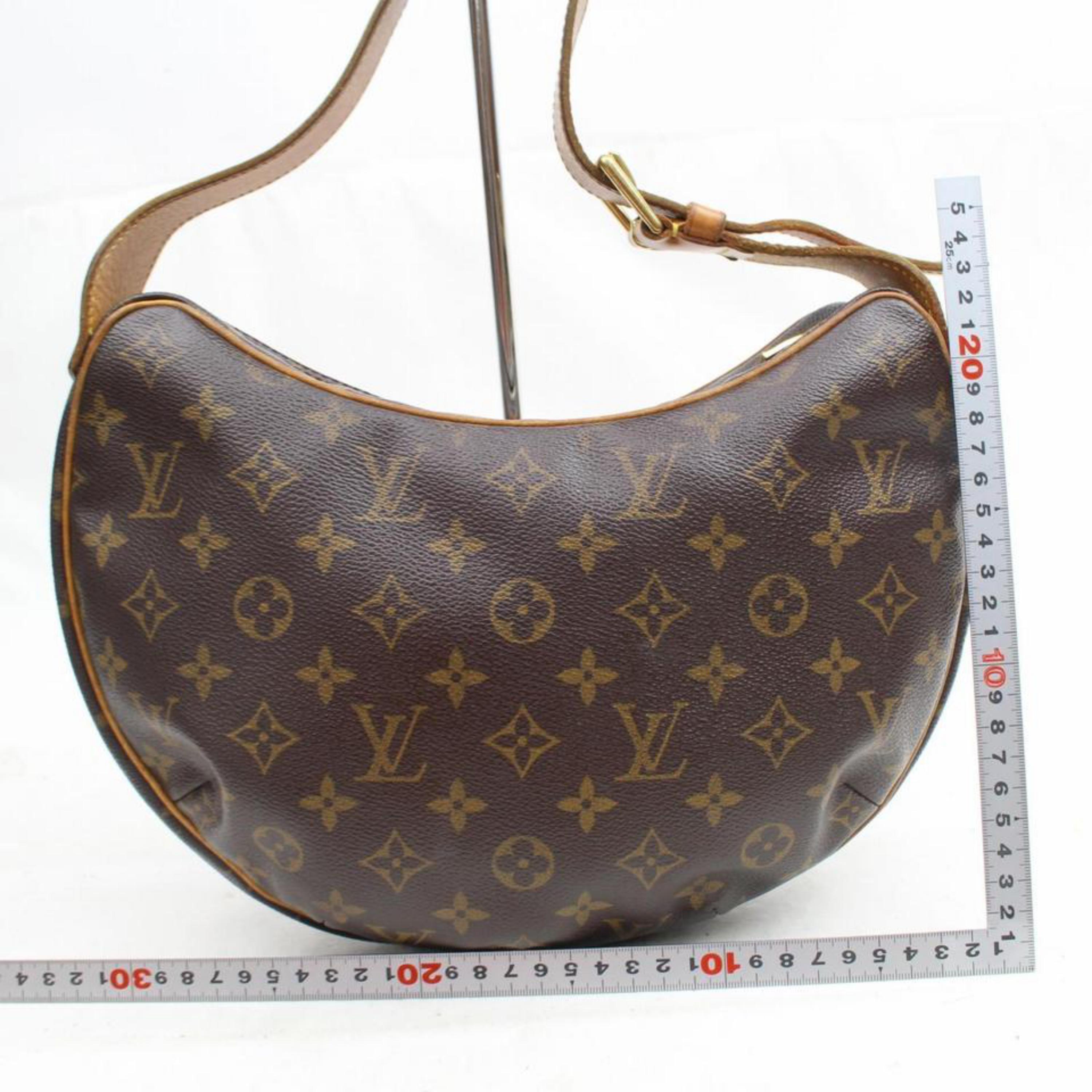 Louis Vuitton Croissant Monogram Mm Hobo 867968 Brown Coated Canvas Shoulder Bag For Sale 2