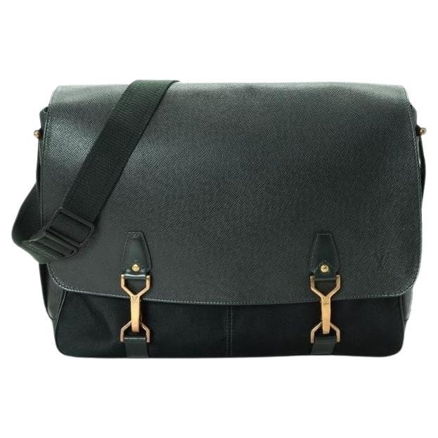 Louis Vuitton LV Brown/Green Taiga leather Dersou messenger bag
