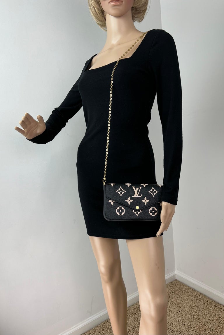 Louis Vuitton Monogram Empreinte Felicie Pochette - Black Crossbody Bags,  Handbags - LOU780698