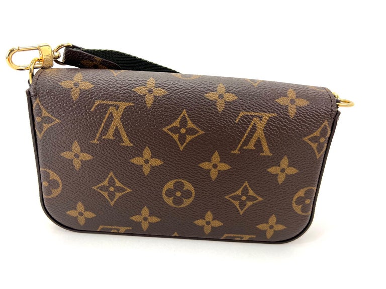 Louis Vuitton Felicie Strap & Go Handbag Monogram Canvas Brown 1797411