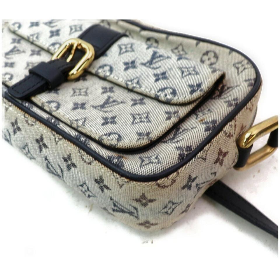Louis Vuitton Crossbody Juliette 872637 Navy Blue Monogram Mini Lin Canvas Bag For Sale 4