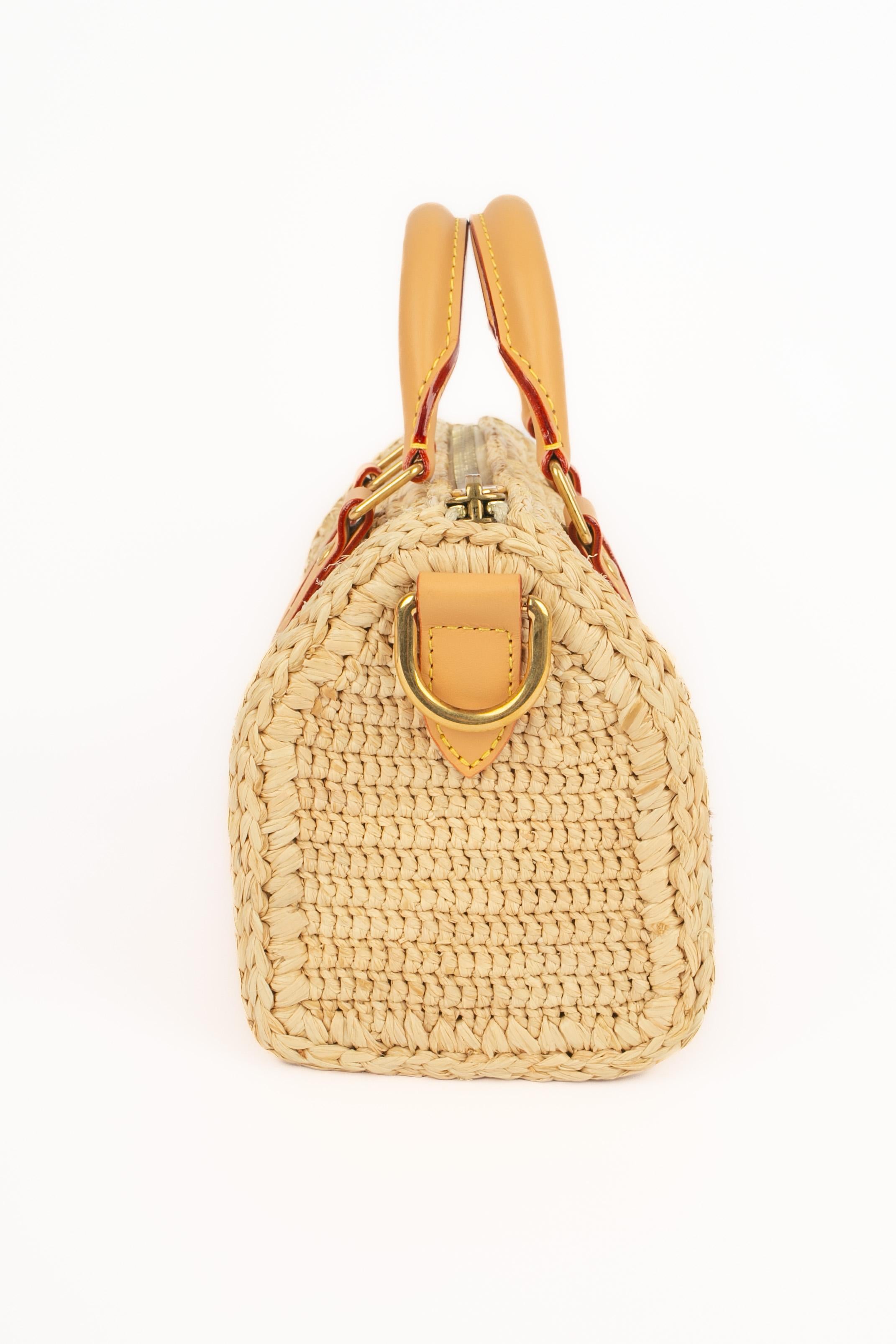 Orange Louis Vuitton crossbody Keepall bag 25 For Sale