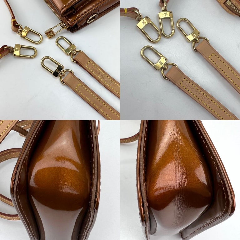 Louis Vuitton Crossbody Monogram Bronze Patent Leather Mott Long Strap Bag  Metallic ref.674113 - Joli Closet