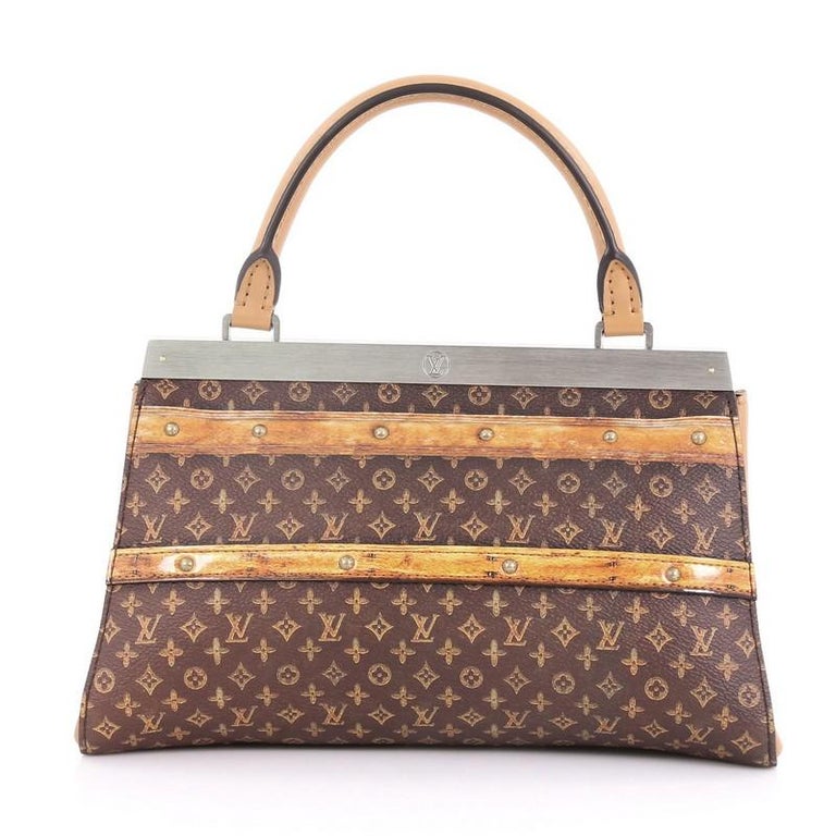 Louis Vuitton Crown Frame Tote Limited Edition Time Trunk Canvas GM