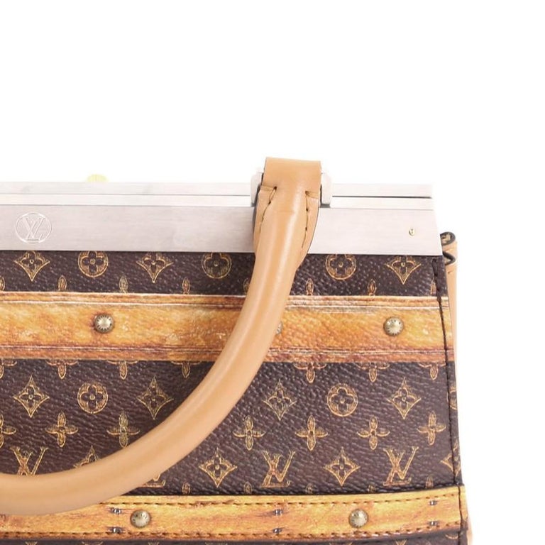 Louis Vuitton Crown Frame Monogram Time Trunk Brown in Coated