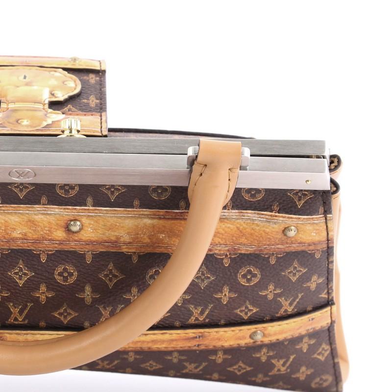 Louis Vuitton Crown Frame Tote Limited Edition Time Trunk Monogram Canvas 1