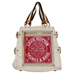 Louis Vuitton Cruise Line Globe Shopper Canvas PM Cream Tote Bag