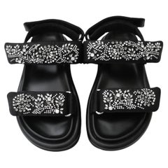 Louis Vuitton Crystal Embellished Pool Pillow Sandals Size 36