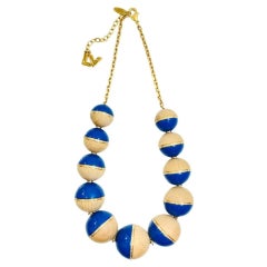 Louis Vuitton Crystal, Wood & Resin Beaded Necklace
