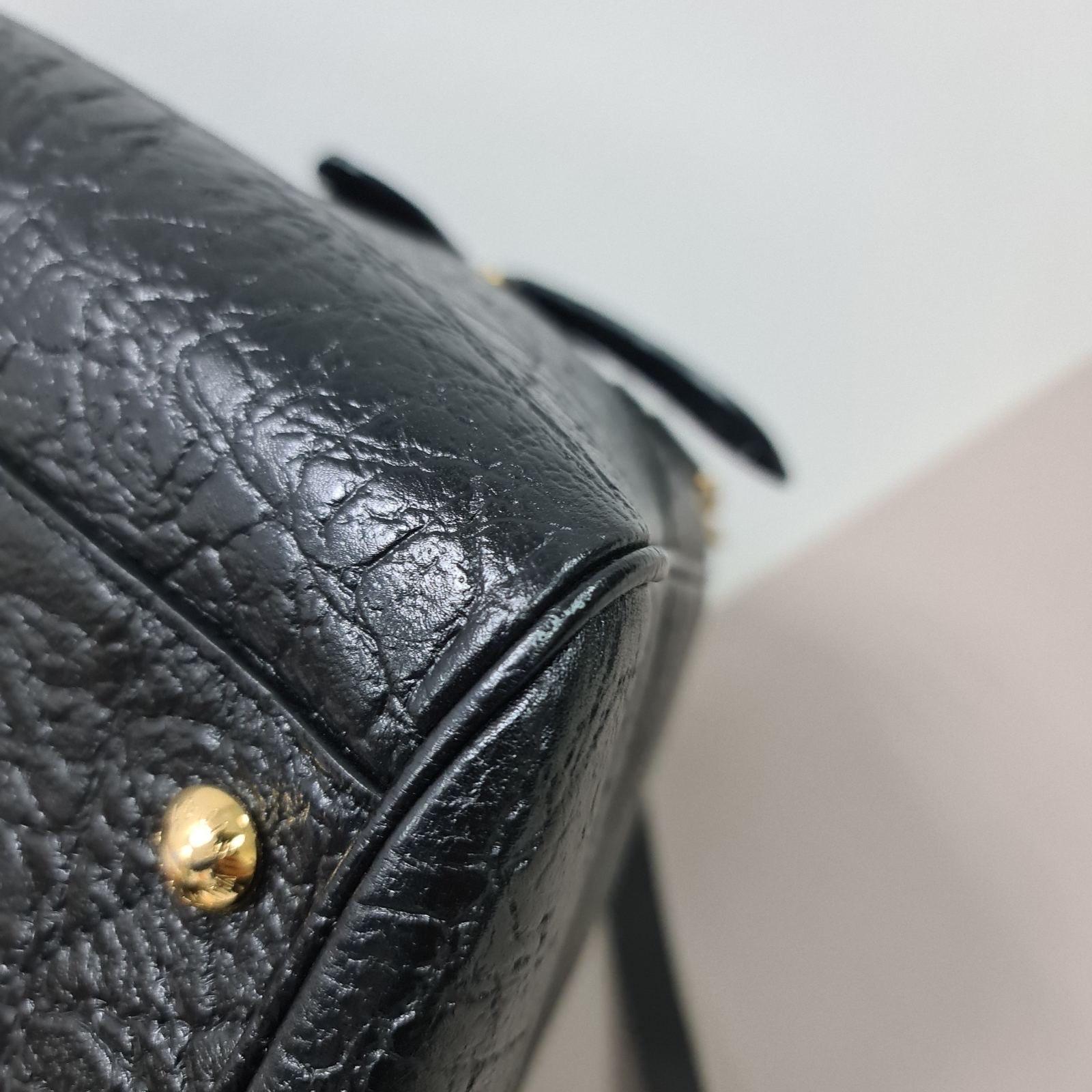 Louis Vuitton Cuir Indra Duffle Bag Black For Sale 7