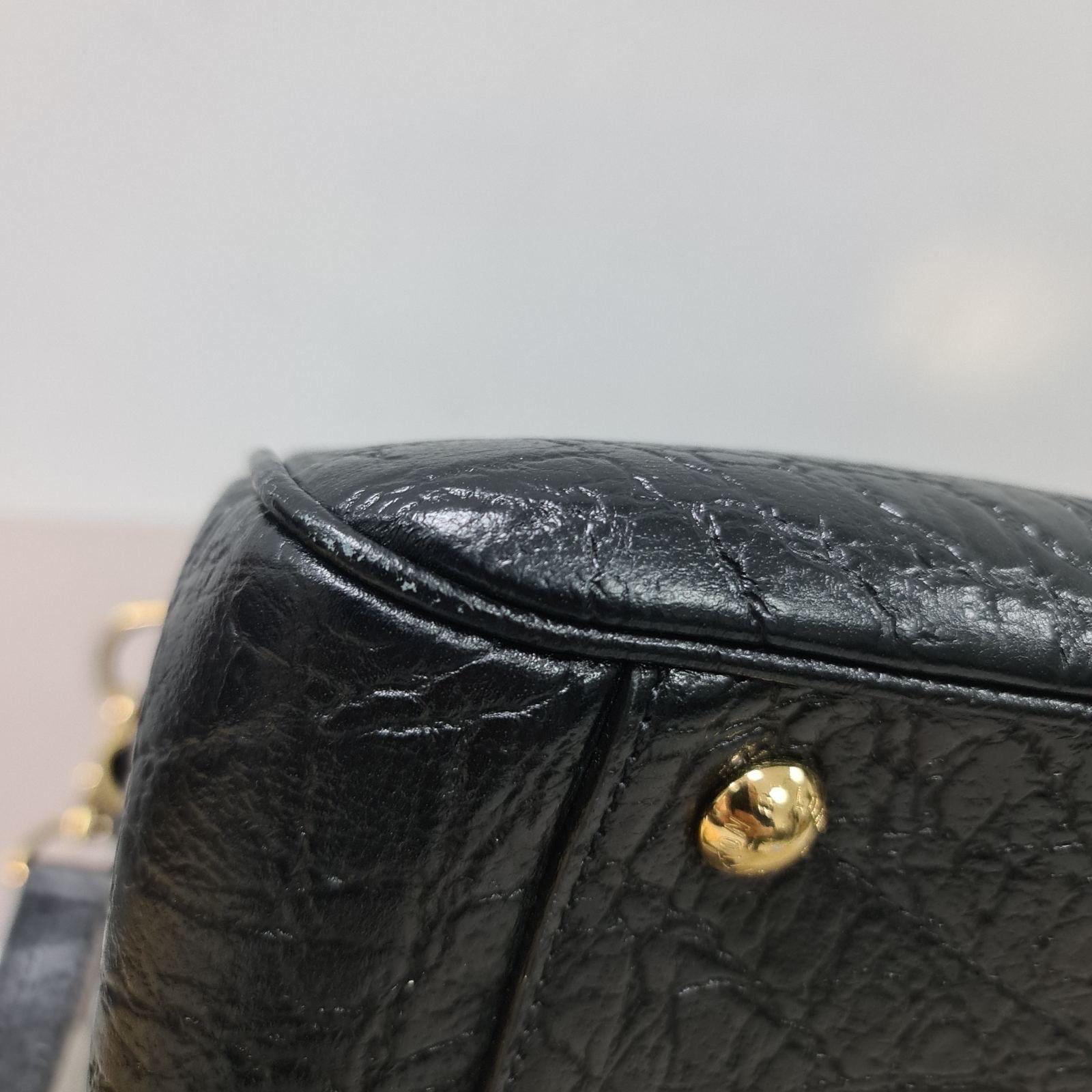 Louis Vuitton Cuir Indra Duffle Bag Black For Sale 8