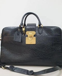 Louis Vuitton Cuir Indra Duffle Bag Black