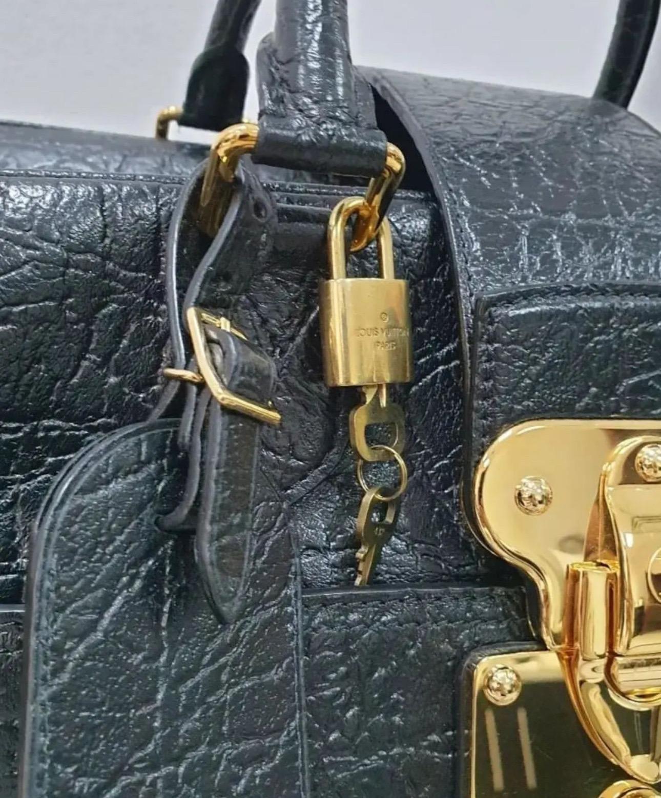 Louis Vuitton Cuir Indra Duffle Bag Black 1