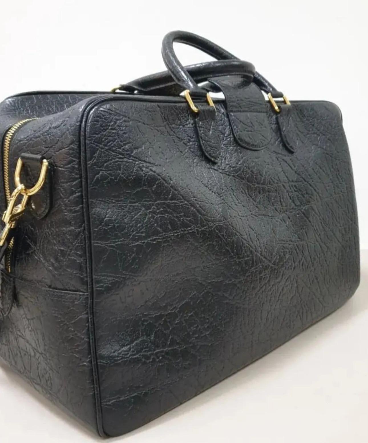 Louis Vuitton Cuir Indra Duffle Bag Black For Sale 2