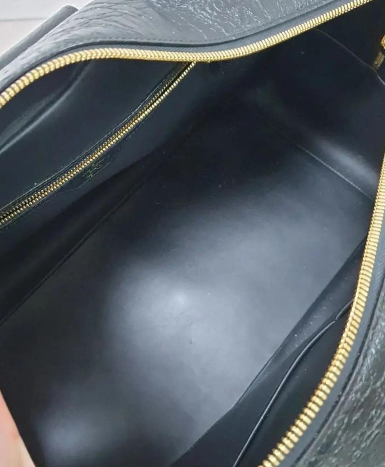 Louis Vuitton Cuir Indra Duffle Bag Black For Sale 3