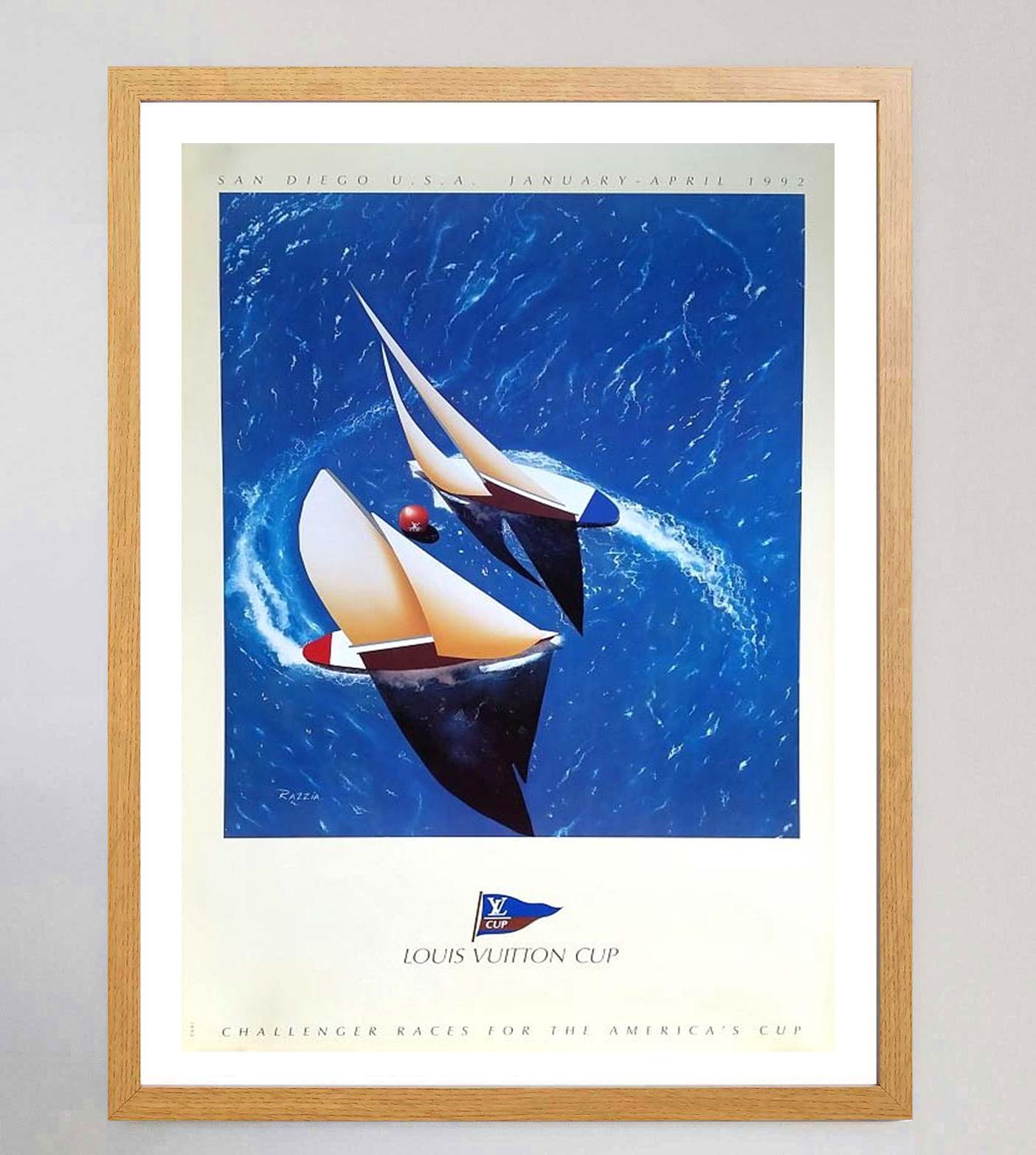Americano Louis Vuitton Cup San Diego 1992 - Poster d'epoca originale di Razzia in vendita