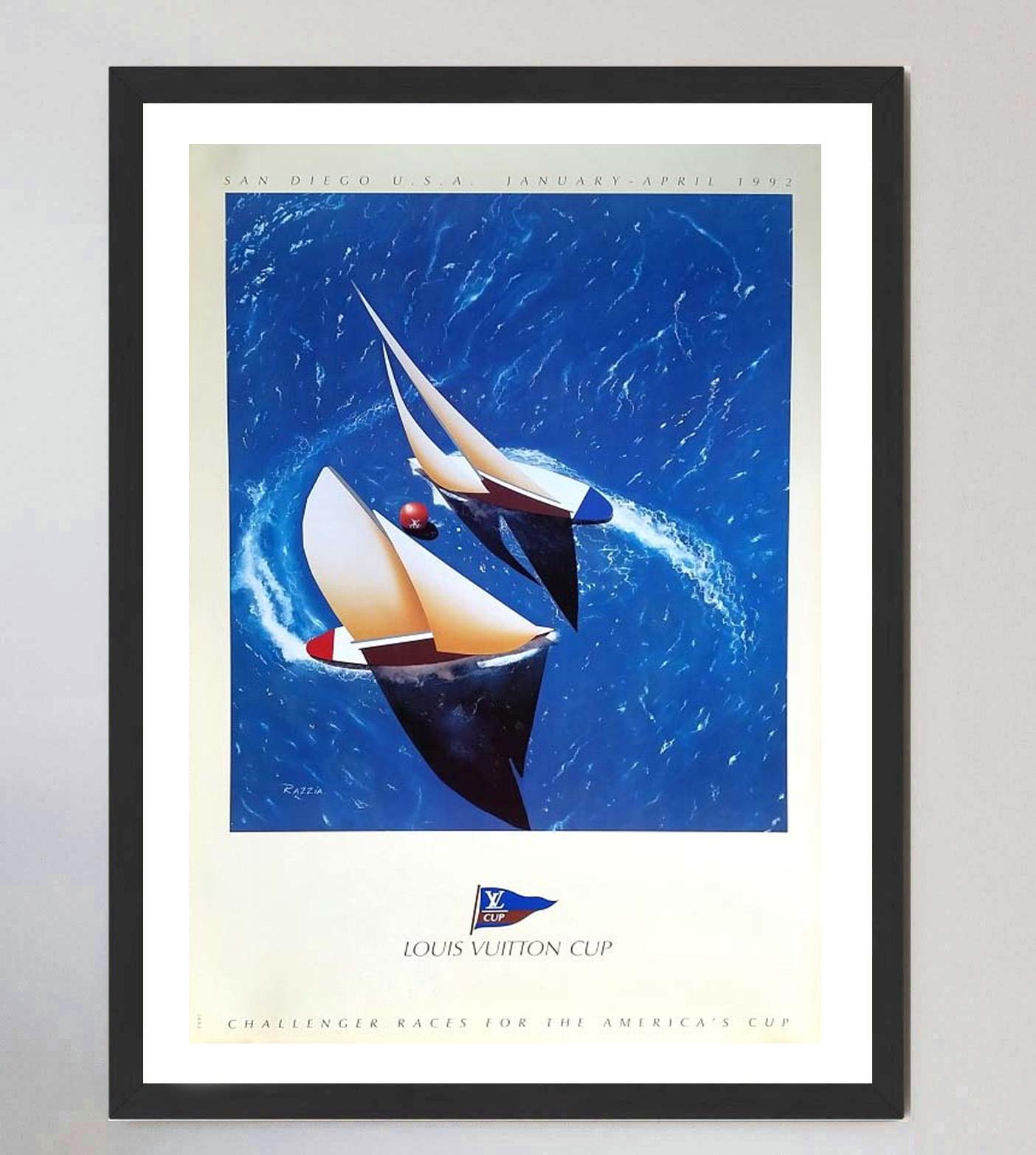 Louis Vuitton Cup San Diego 1992 - Poster d'epoca originale di Razzia In condizioni buone in vendita a Winchester, GB