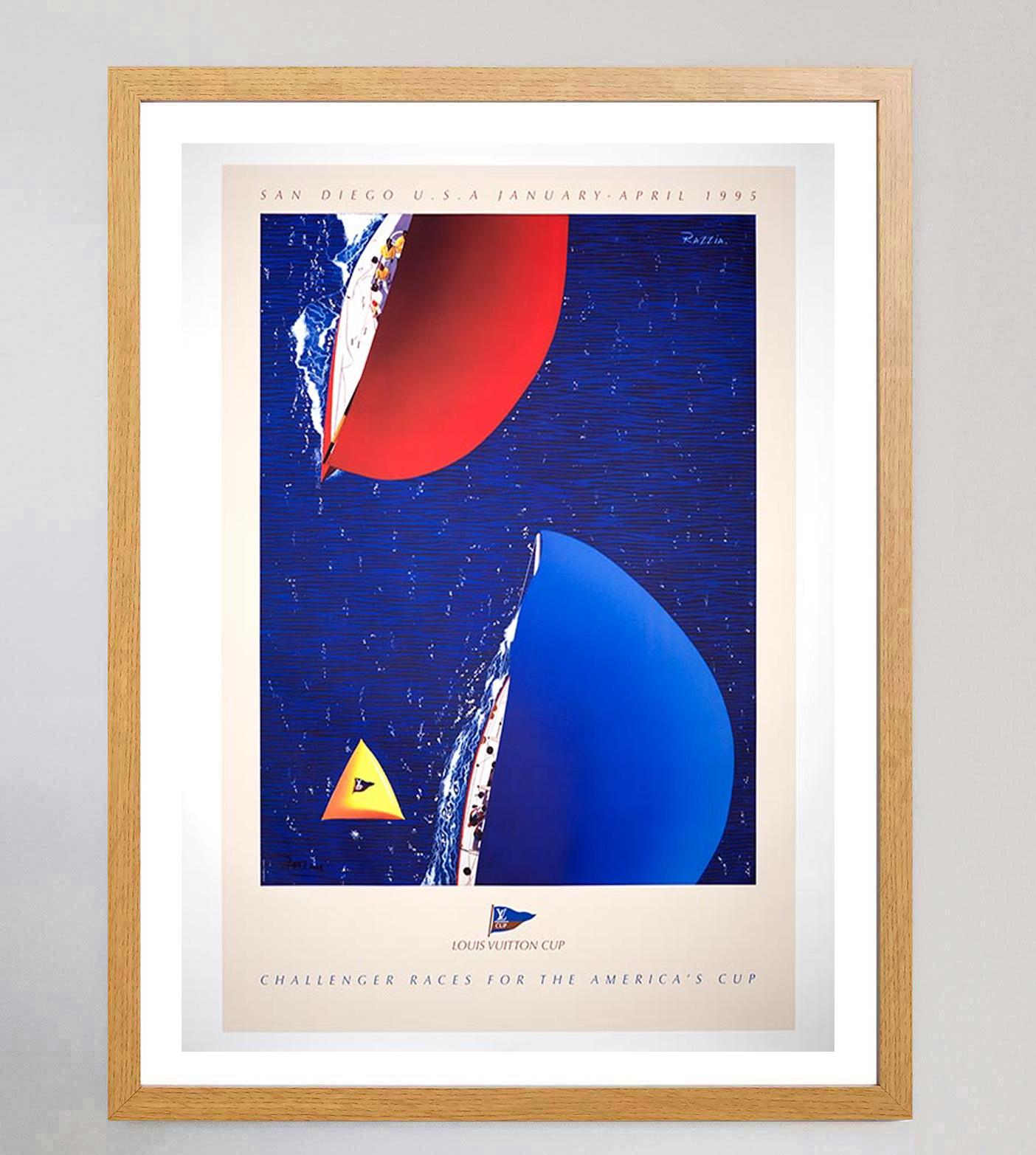 Louis Vuitton Cup San Diego 1995 - Razzia Original Vintage Poster (amerikanisch) im Angebot