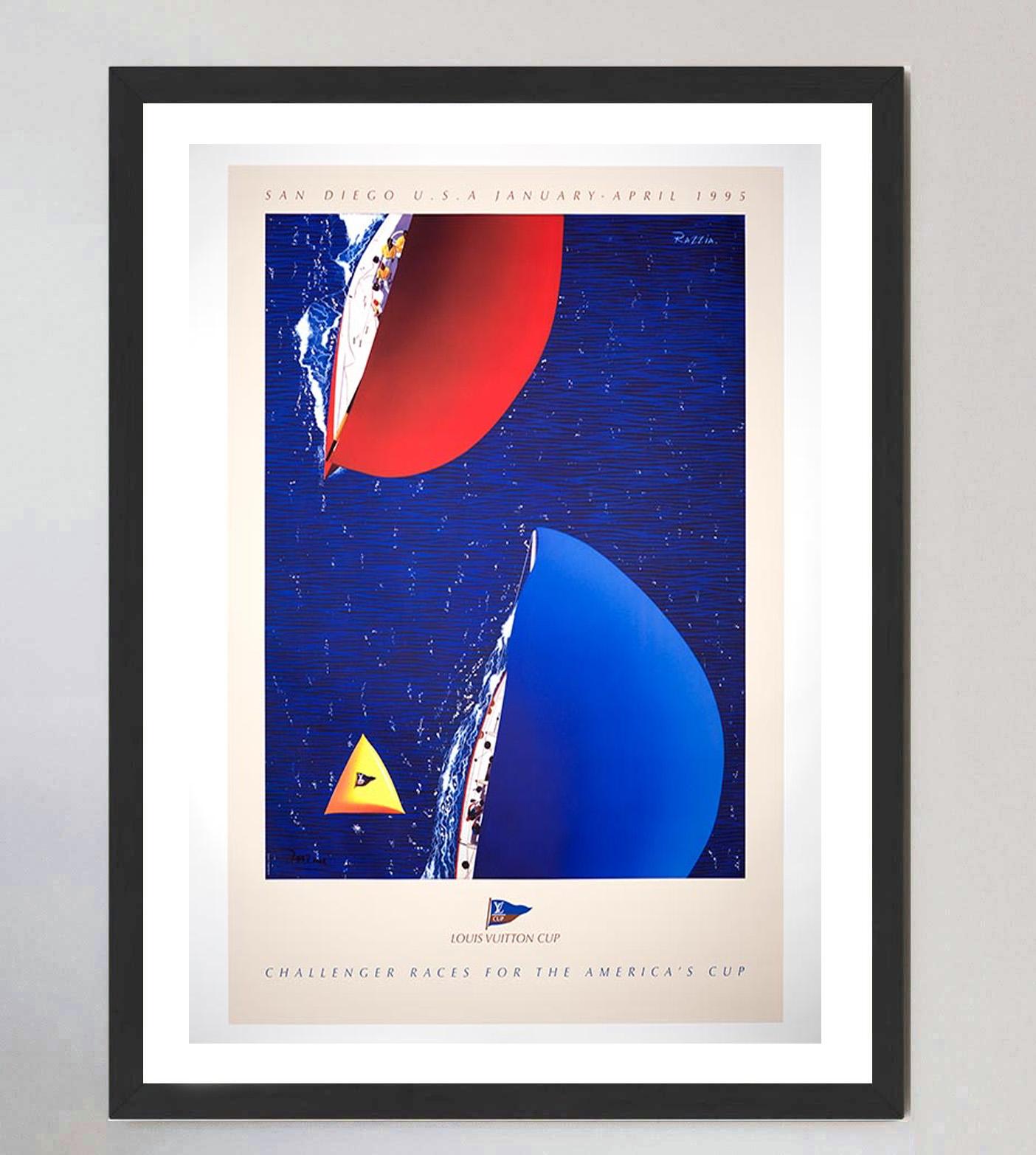 Louis Vuitton Cup San Diego 1995 - Razzia Original Vintage Poster (Ende des 20. Jahrhunderts) im Angebot