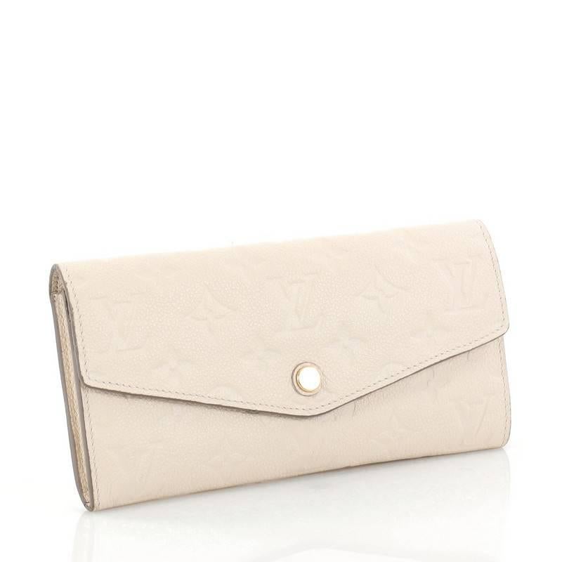 White Louis Vuitton Curieuse Wallet Monogram Empreinte Leather
