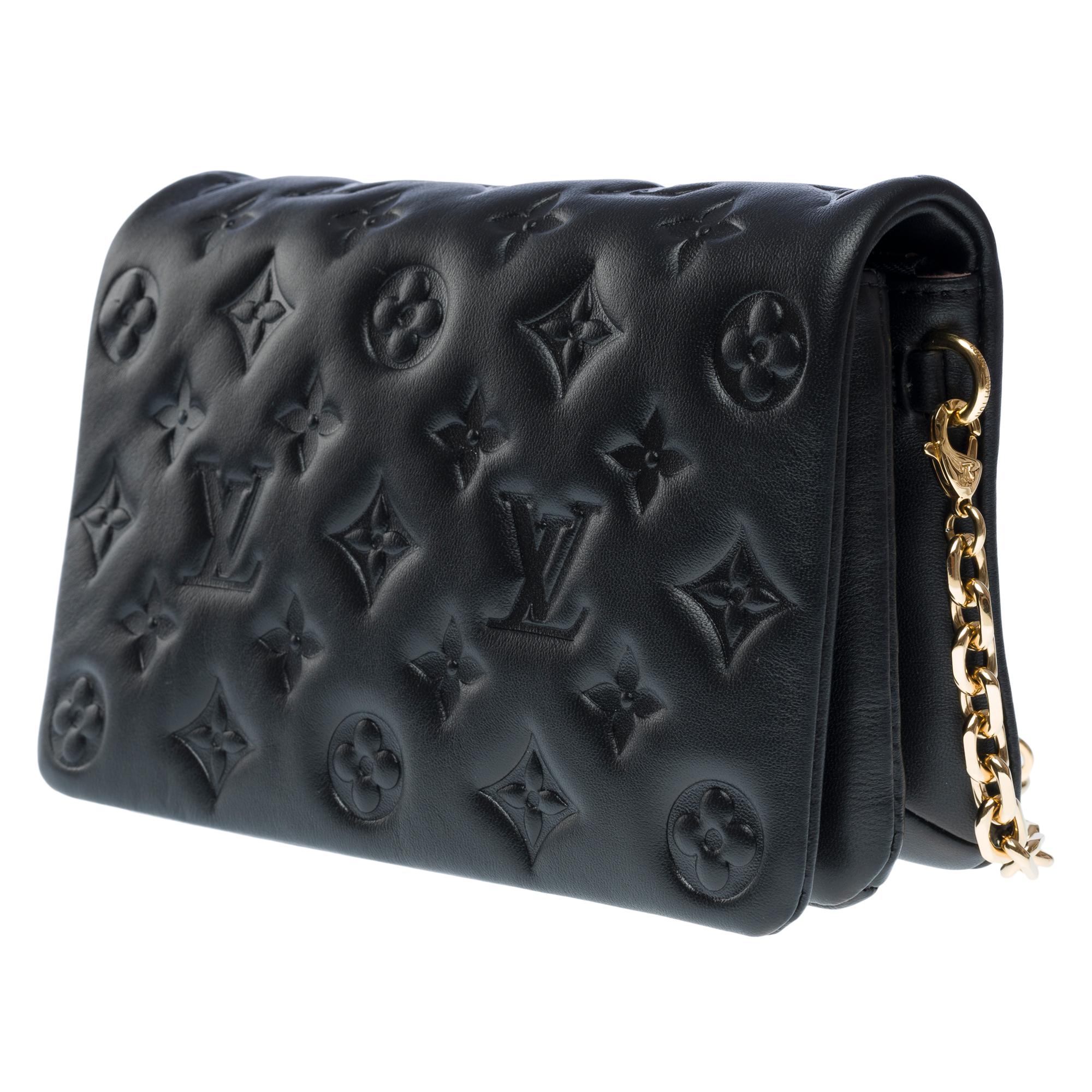 Louis Vuitton Cushion shoulder bag in black embossed monogram lambskin, GHW 1