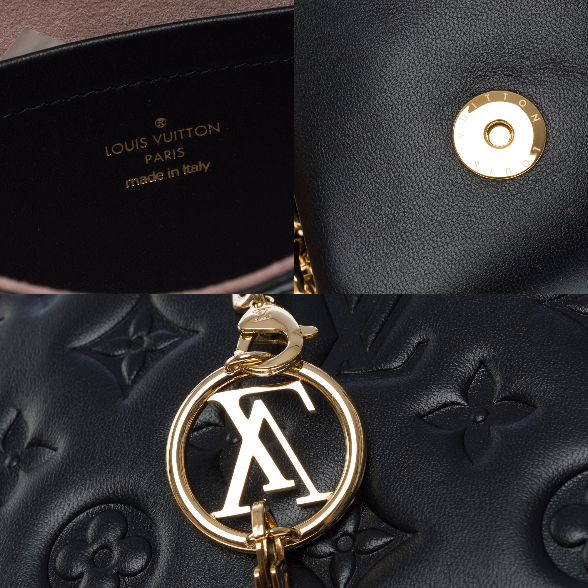 Louis Vuitton Cushion shoulder bag in black embossed monogram lambskin, GHW 3