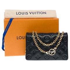 Louis Vuitton Cushion shoulder bag in black embossed monogram lambskin, GHW