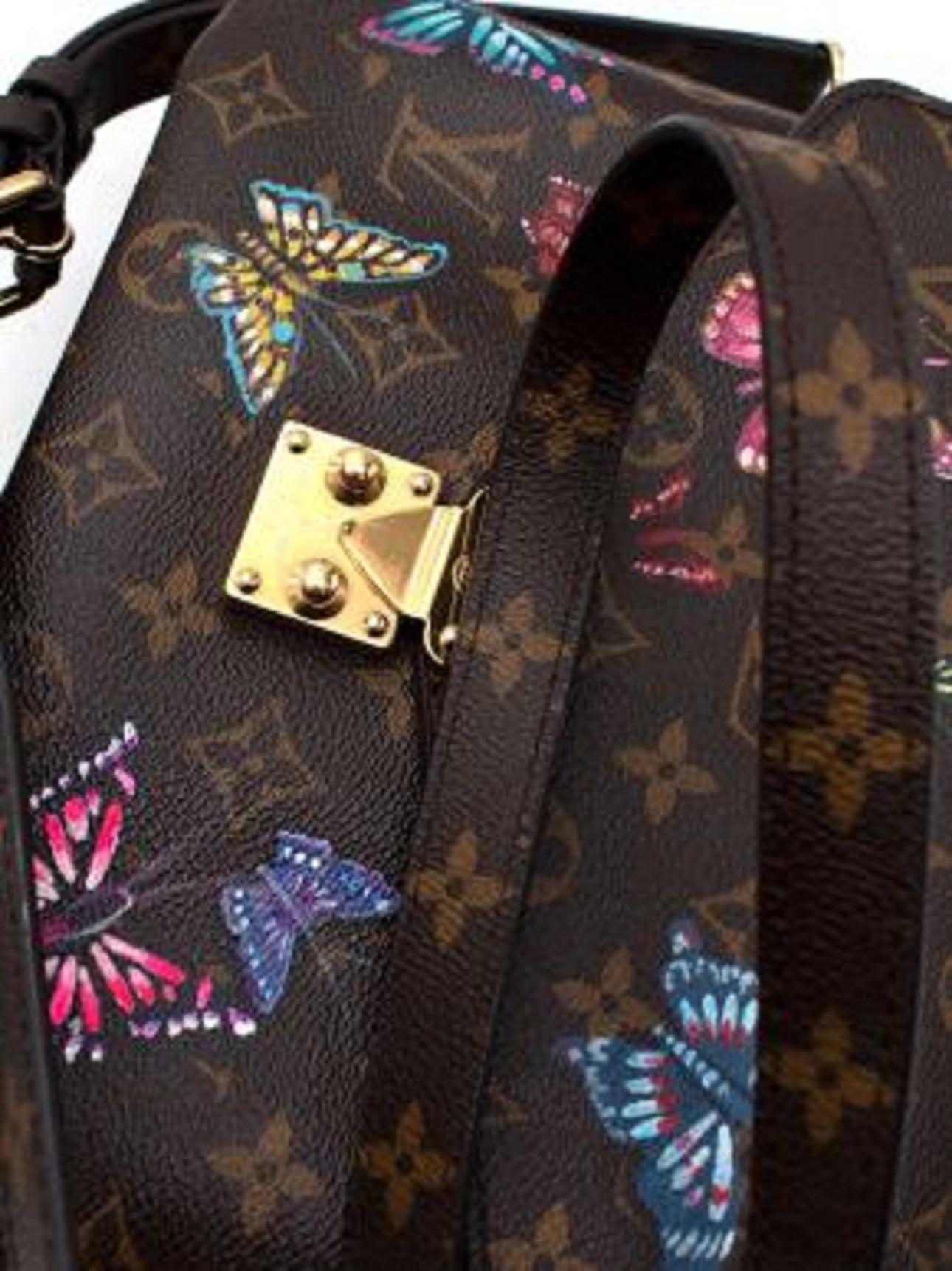 Louis Vuitton Custom Butterfly Print Monogram Pochette Metis Bag 1