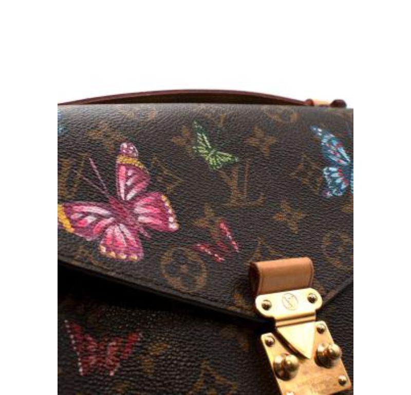 Louis Vuitton Custom Butterfly Print Monogram Pochette Metis Bag 2