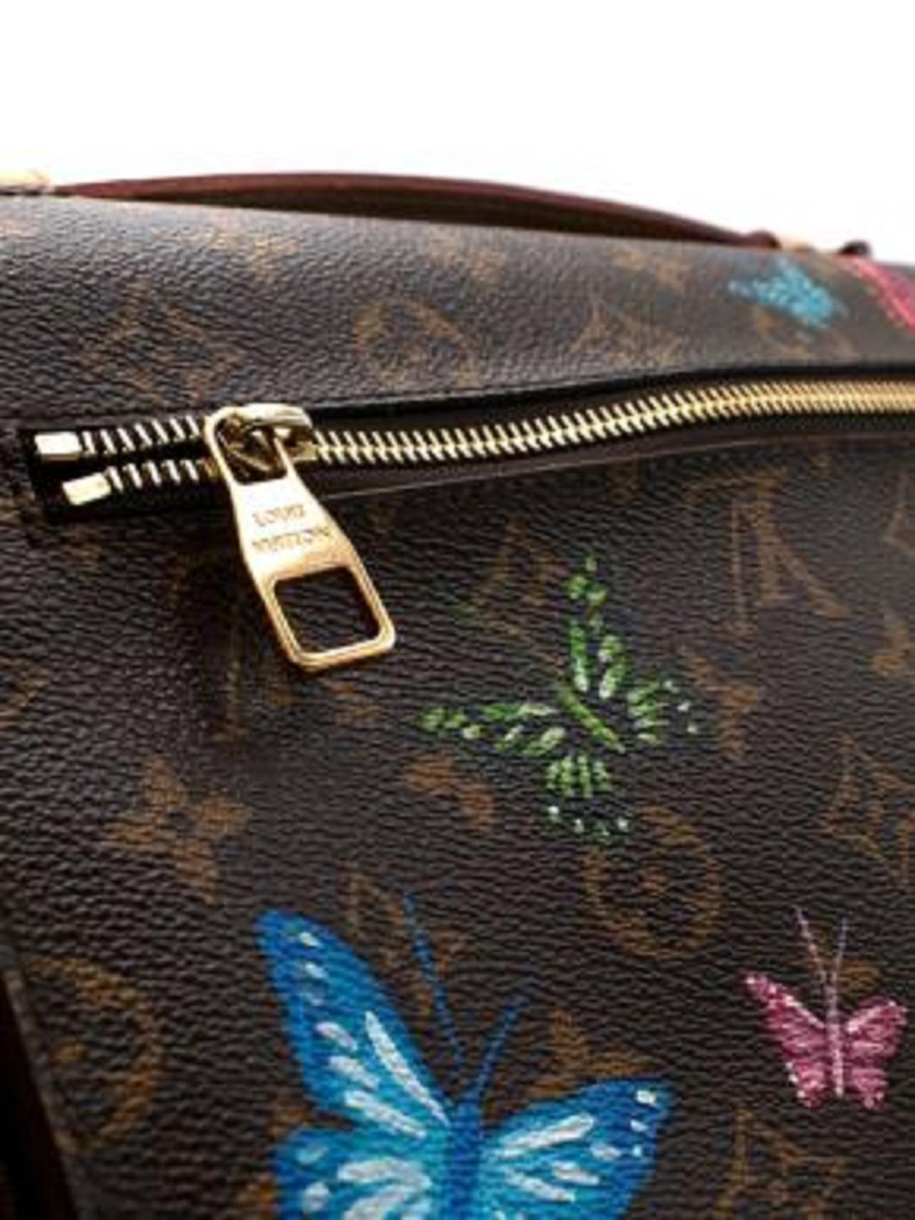 Louis Vuitton Custom Butterfly Print Monogram Pochette Metis Bag 4