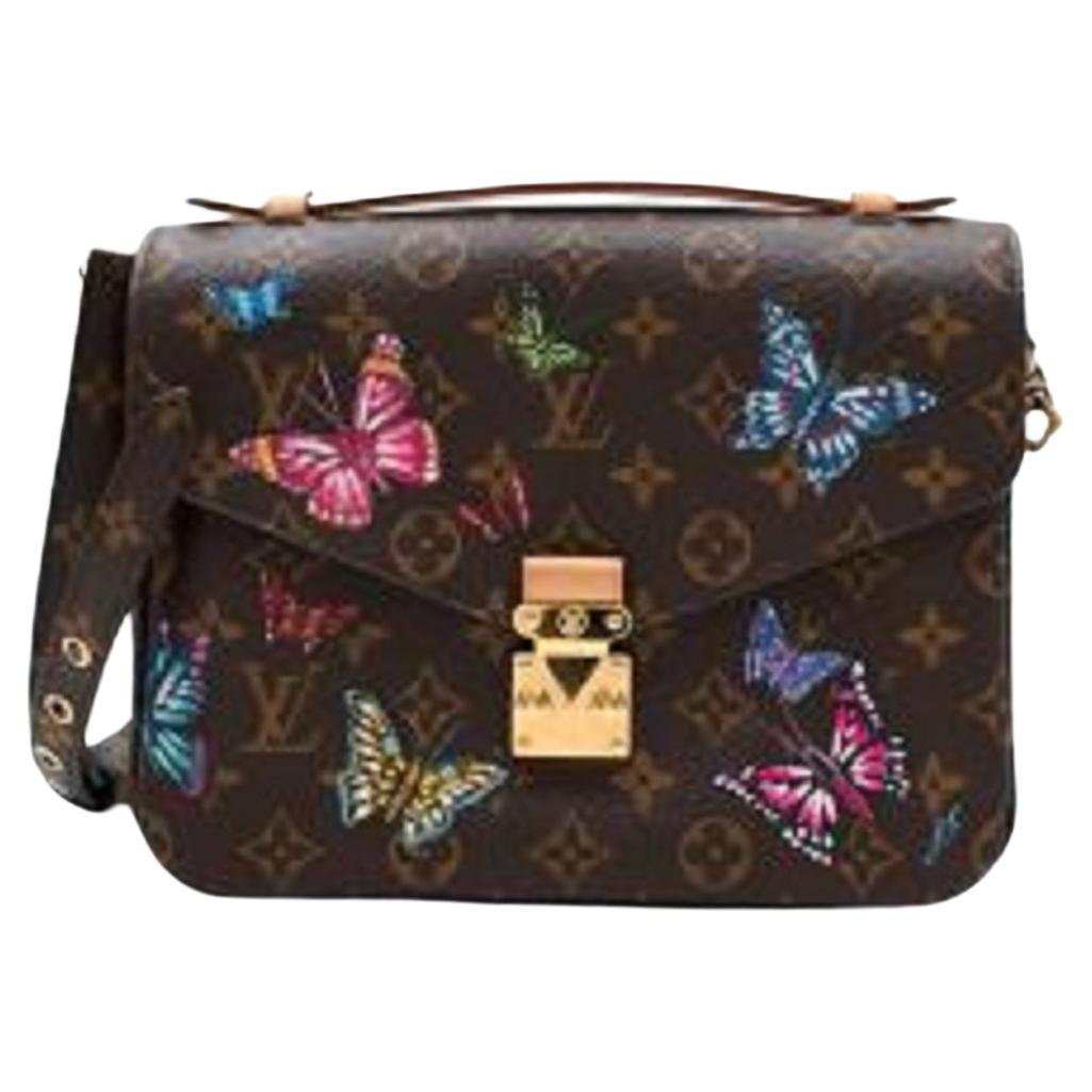 Louis Vuitton Custom Butterfly Print Monogram Pochette Metis Bag
