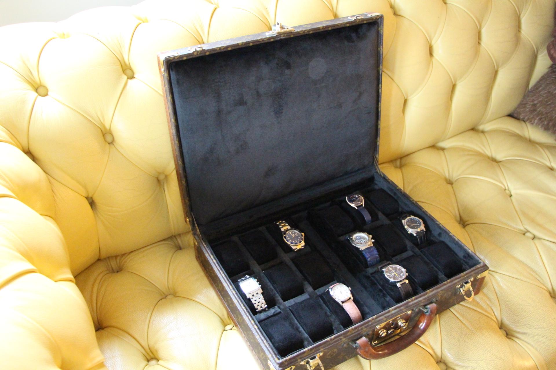 Louis Vuitton custom fitted 18 watches case, late 20th century 10