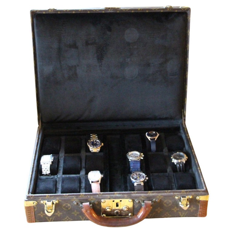 Louis Vuitton custom fitted 18 watches case, late 20th century at 1stDibs