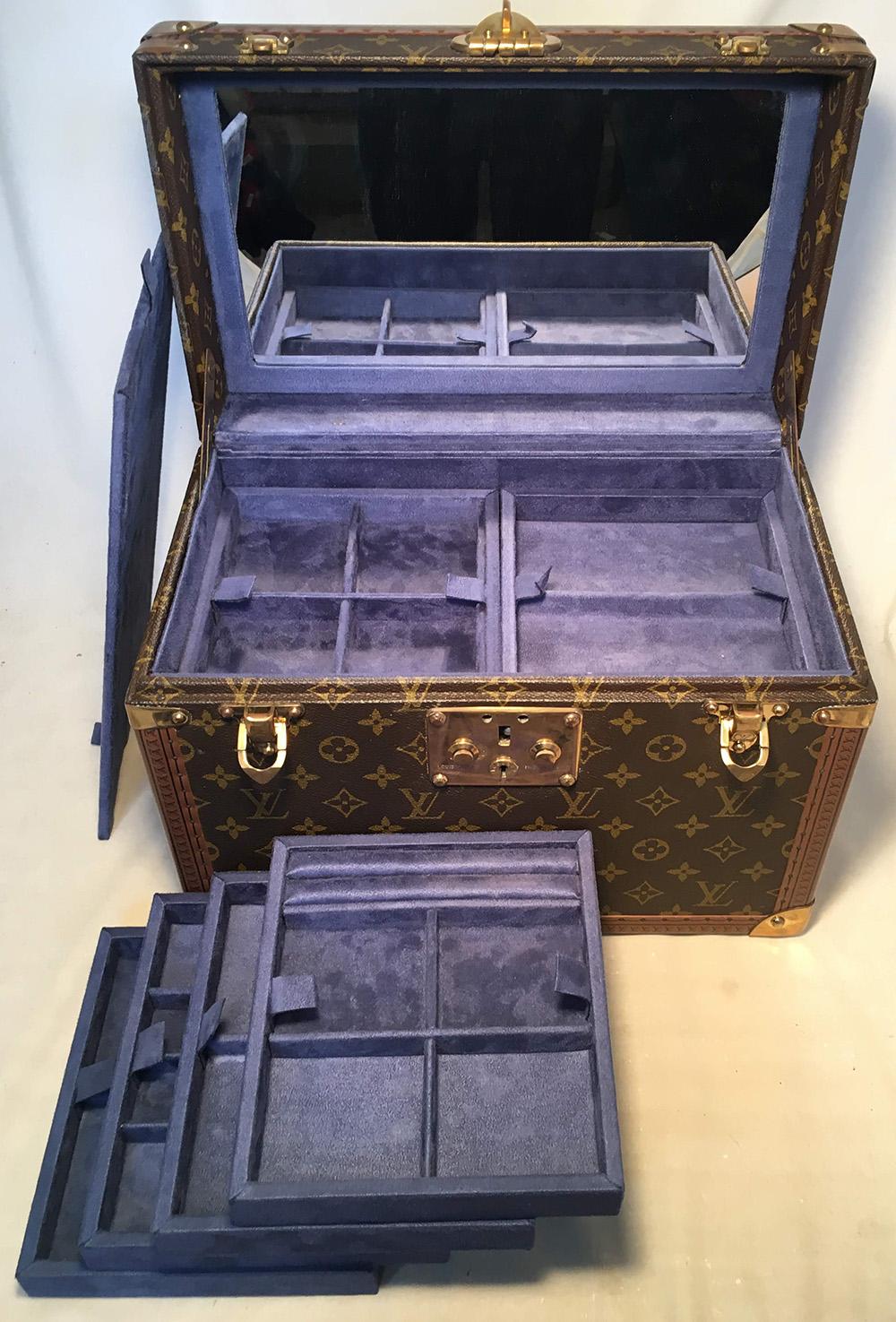 Louis Vuitton Custom Monogram Jewelry Travel Train Case with 16 Ultrasuede Trays 3