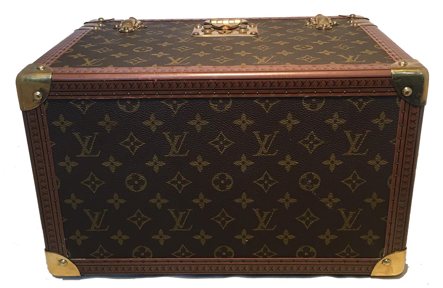 Black Louis Vuitton Custom Monogram Jewelry Travel Train Case with 16 Ultrasuede Trays