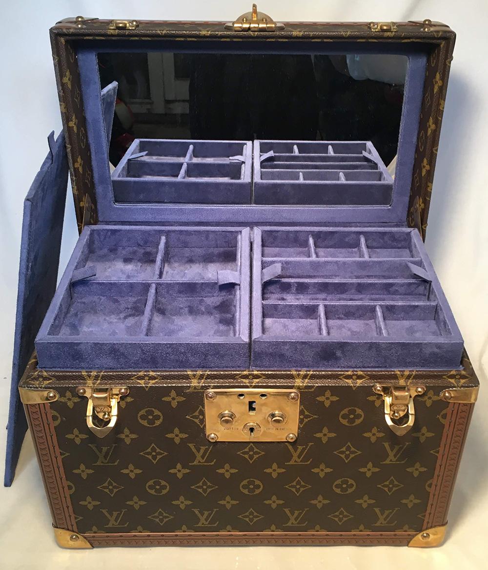 Louis Vuitton Custom Monogram Jewelry Travel Train Case with 16 Ultrasuede Trays 1