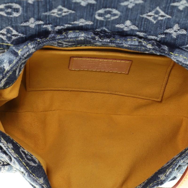 Louis Vuitton Custom Pleaty Raye Handbag Limited Edition Denim Mini In Good Condition In NY, NY